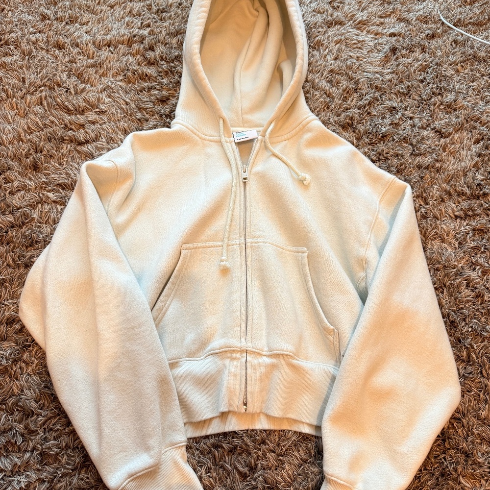 Artizia TNA Sweatfleece Cozy Fleece Boxy Zip Cropped Size 2xs